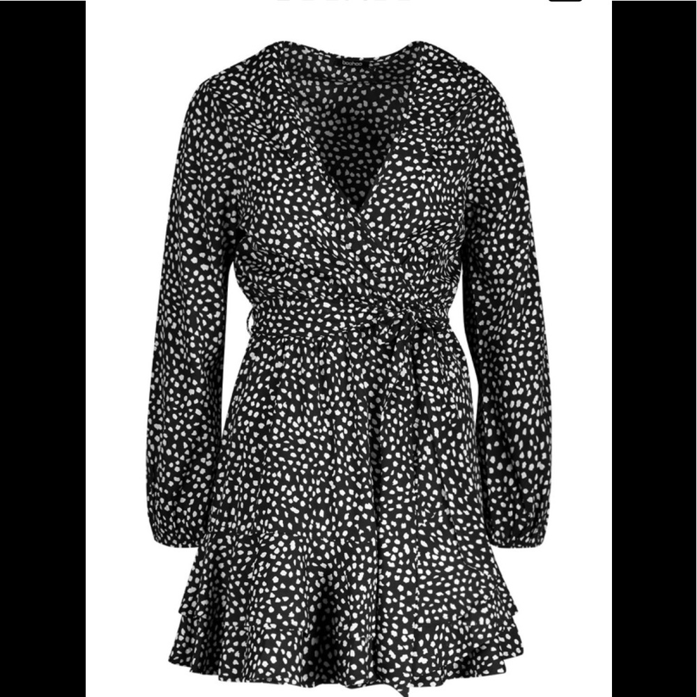 Black wrap dress